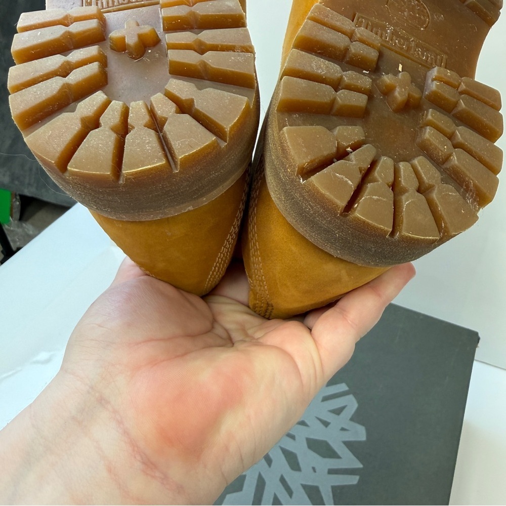 NEW! Timberland Authentics Teddy Fleece Waterproof Fold-Down Boot Wheat Size 6.5 - Picture 12 of 16